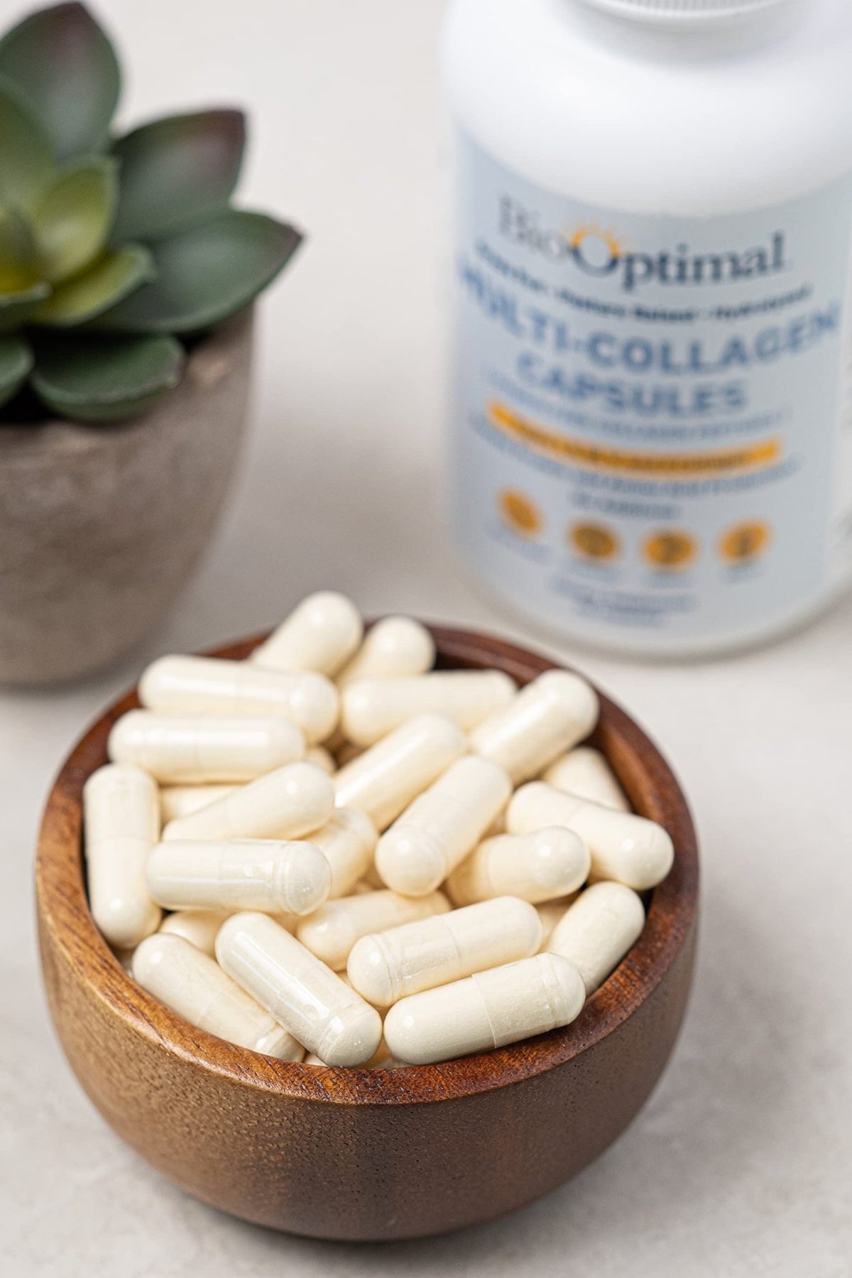 BioOptimal Multi-Collagen Supplement Capsules, Types I, II, III, V, & X Collagen, 90 Capsules - FENGGESTORE20