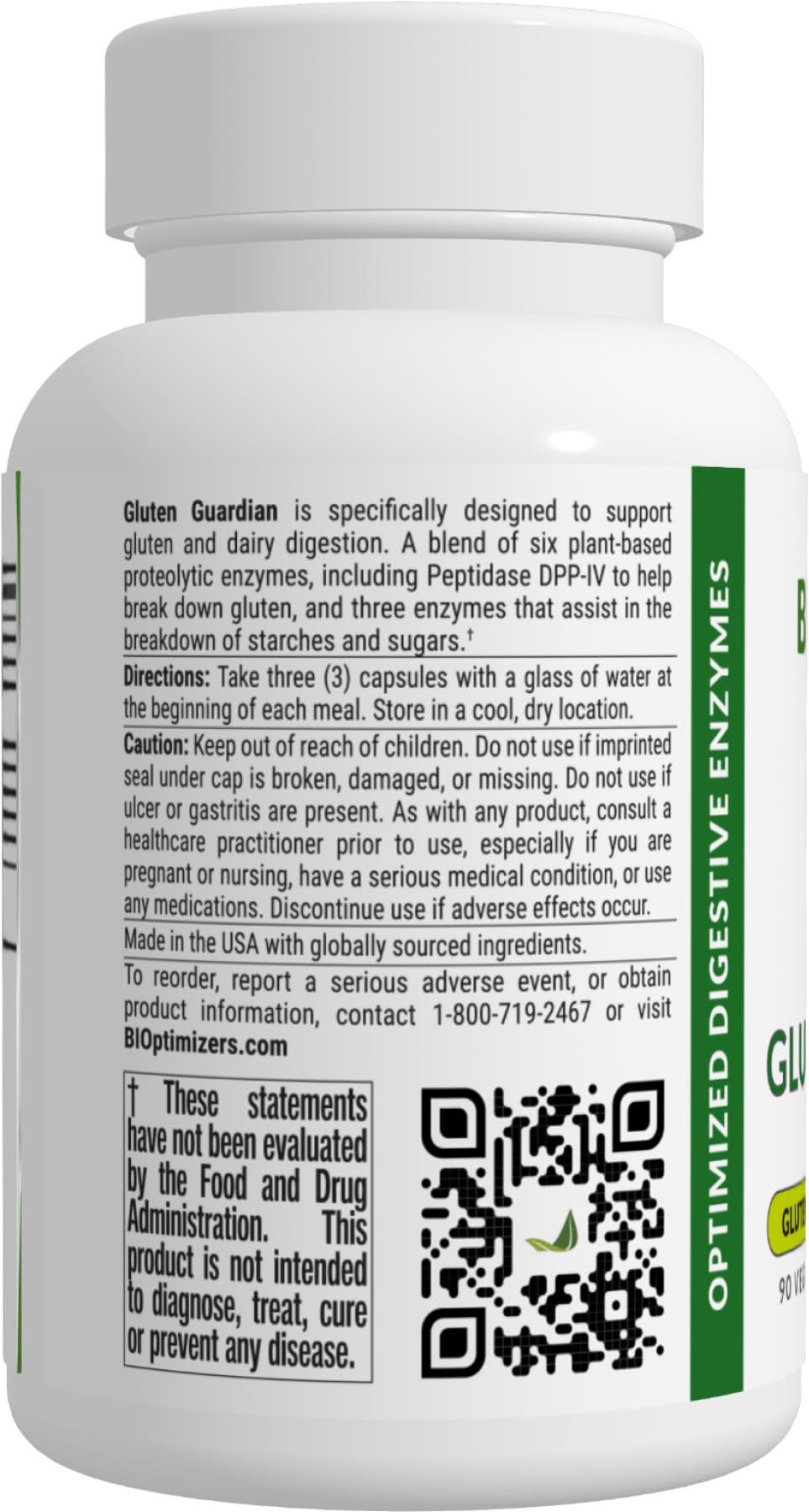 BIOptimizers Gluten Guardian 3.0 - Enzyme Supplement with DPP-IV to Support Gluten Digestion – May Help Prevent Bloating, - FENGGESTORE20