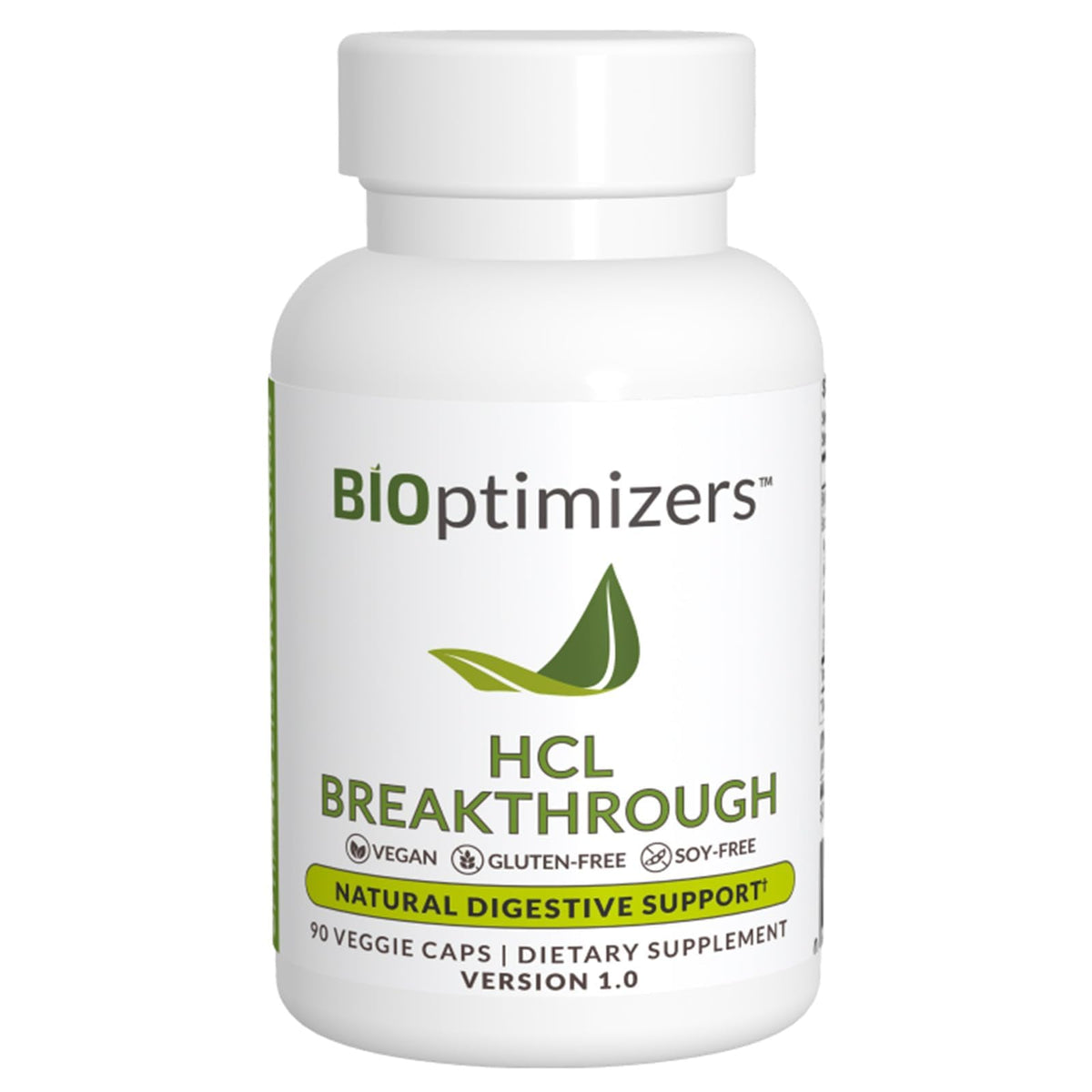 BIOptimizers HCL Breakthrough - Betaine Hydrochloride Enzymes Supplement - Assists with Protein Breakdown and Absorption - Helps Gas and Heartburn Relief - FENGGESTORE20
