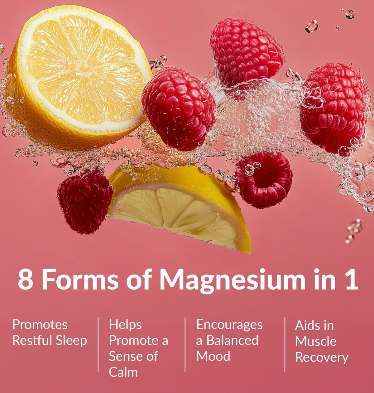 BIOptimizers Magnesium Breakthrough Drink - 8 Forms of Magnesium, Electrolytes, Sleep Health, Stress, Muscle Recovery, Heart Support | Glycinate, Citrate, Malate- Raspberry Lemon - FENGGESTORE20