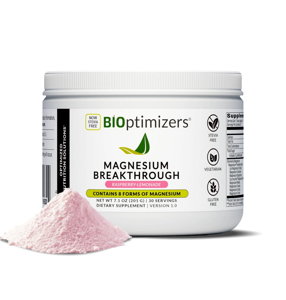 BIOptimizers Magnesium Breakthrough Drink - 8 Forms of Magnesium, Electrolytes, Sleep Health, Stress, Muscle Recovery, Heart Support | Glycinate, Citrate, Malate- Raspberry Lemon - FENGGESTORE20
