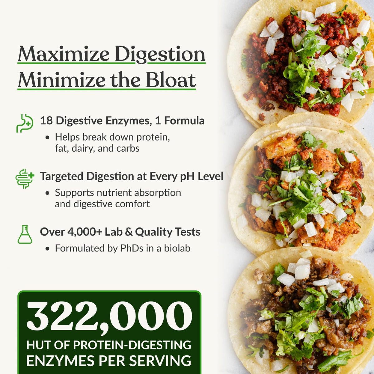 BiOptimizers MassZymes - Complete Digestive Enzymes Supplement for Gut Health - Bloating Relief for Men and Women - Lipase Amylase Bromelain - FENGGESTORE20