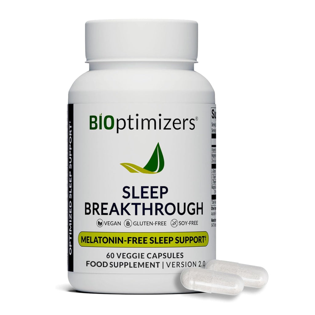 BIOptimizers Sleep Breakthrough Capsules - Natural Support Supplement | Calming Relief Aid for Adults - FENGGESTORE20