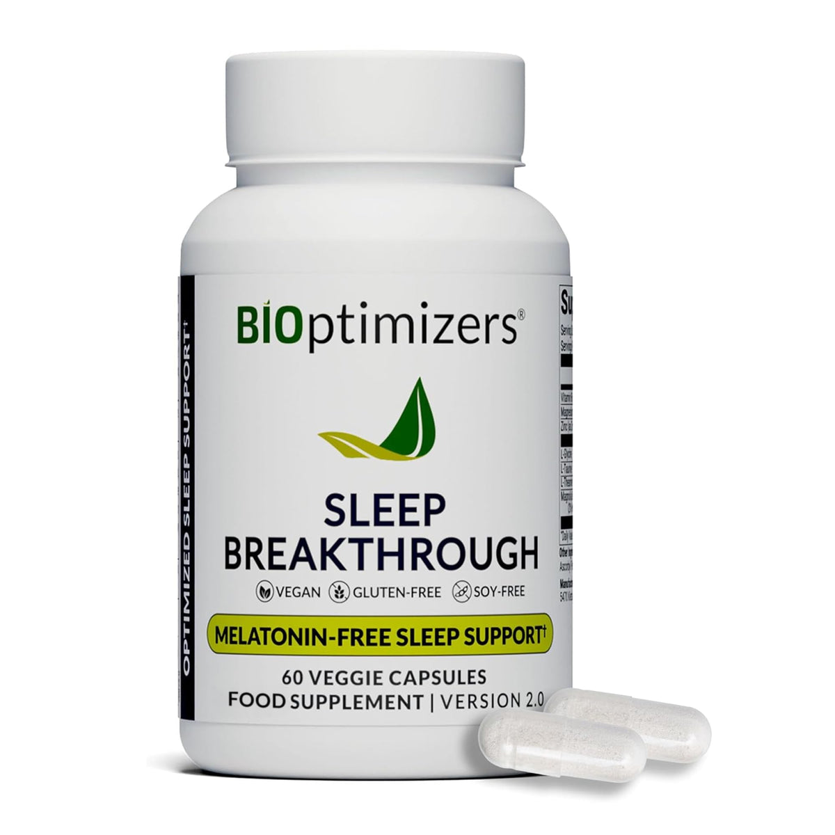 BIOptimizers Sleep Breakthrough Capsules - Natural Support Supplement | Calming Relief Aid for Adults - FENGGESTORE20