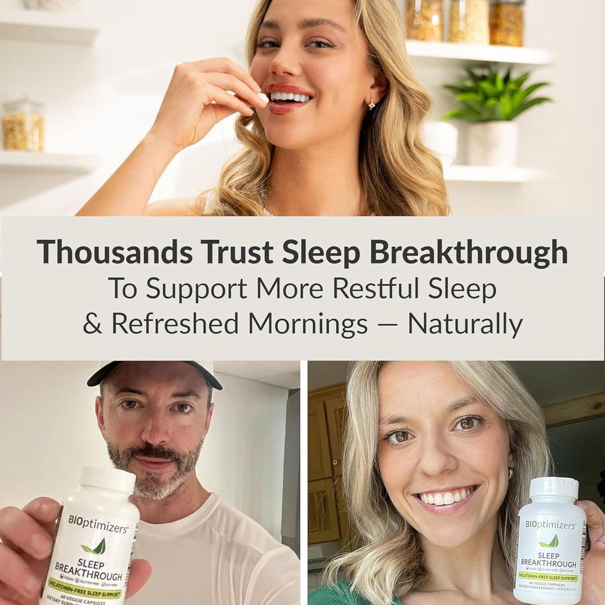 BIOptimizers Sleep Breakthrough Capsules - Natural Support Supplement | Calming Relief Aid for Adults - FENGGESTORE20