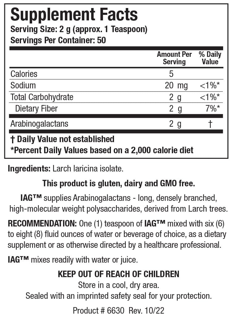 Biotics Research IAG Easy to Dissolve Prebiotic Powdered Formula, Immune Support, Gut Health, Stimulate Butyrate Production, Colon Health 3.6 Ounces - FENGGESTORE20