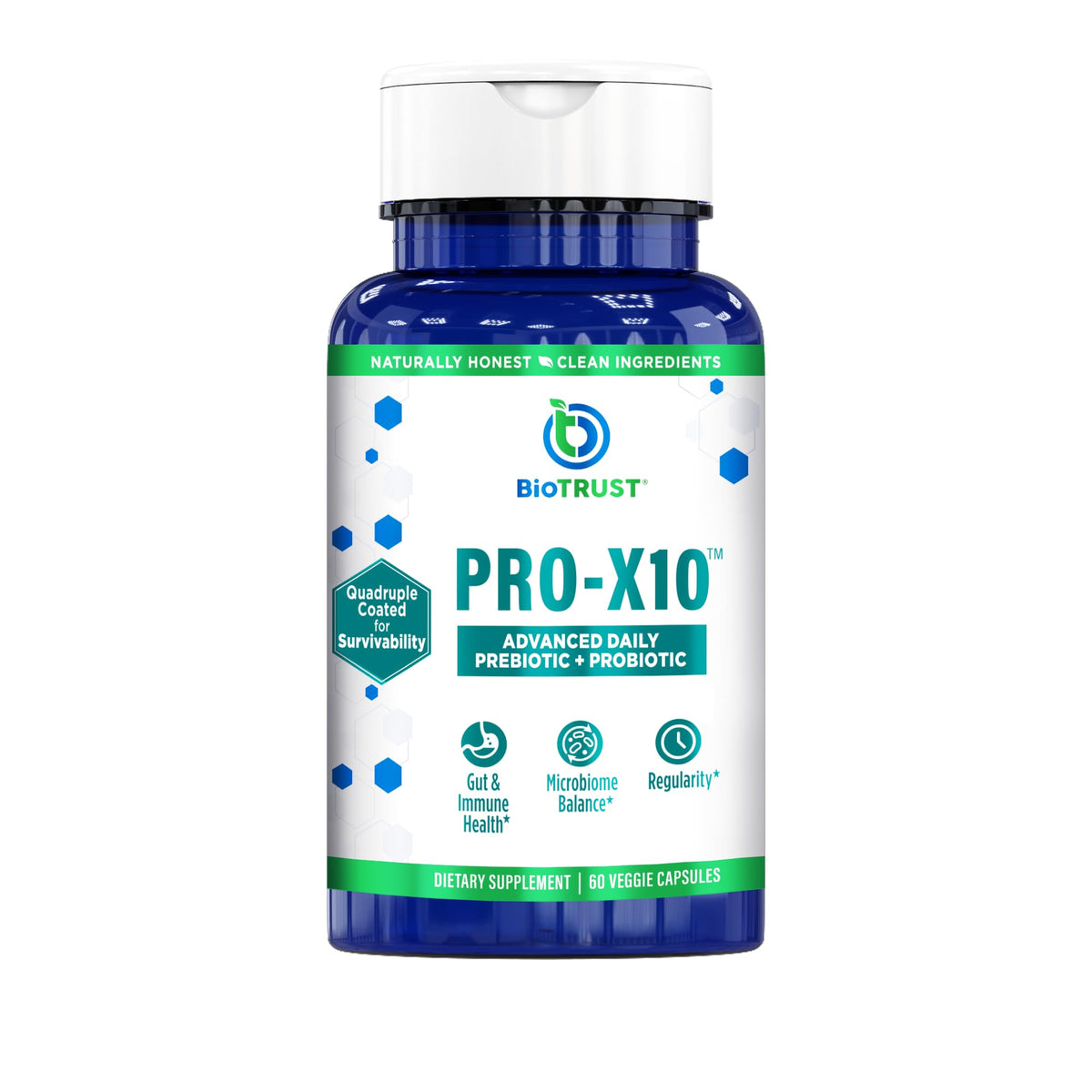 BioTrust Pro-X10 2.0 Probiotic Supplement - Probiotics for Digestive Health with Prebiotics - Immune System Support and GI Health - FENGGESTORE20