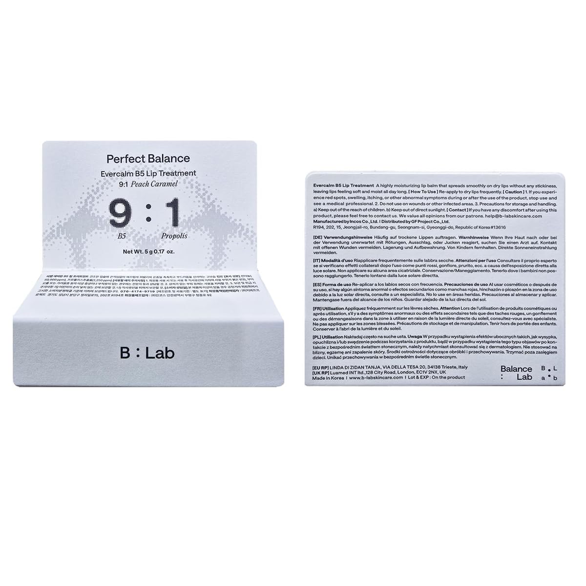 B:Lab Evercalm B5 Lip Treatment 5g - FENGGESTORE20