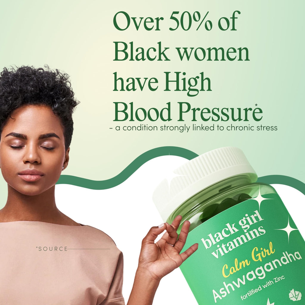 Black Girl Vitamins Calm Girl Ashwagandha + Zinc Gummies Stress Support, Promotes Relaxation & Mental Clarity, Supports Sleep & Immune Health - FENGGESTORE20