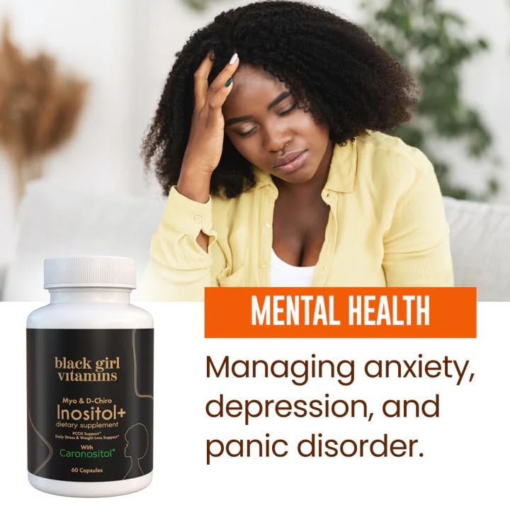 Black Girl Vitamins Inositol Supplement, 2000mg Myo + 50mg D-Chiro, Vegan Capsules to Support Hormone Balance - FENGGESTORE20