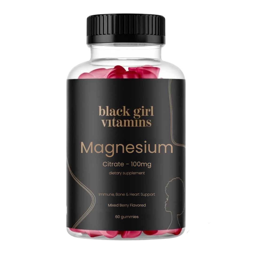 Black Girl Vitamins - Magnesium Gummies, for Sleep, Immunity, and Bone Support. Magnesium Citrate Supplement - FENGGESTORE20