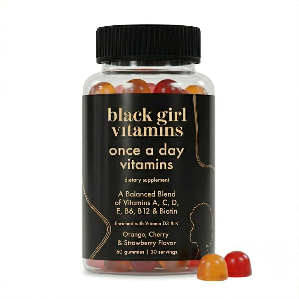 Black Girl Vitamins Once a Day - Womens Multivitamin Gummy - Vitamin A, B, C, E and Zinc. Multivitamin for Women, Immune Support. Vegan - FENGGESTORE20