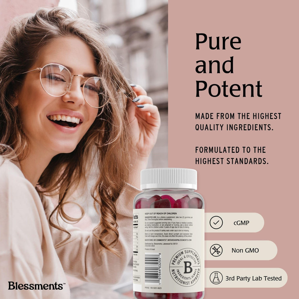 Blessments - Prebiotic Fiber Gummies for Adults & Kids with No Added Sugar- 5g (60 Count-2 Pack) High Fiber Supplement Gummies - Vegan - Keto Friendly - FENGGESTORE20