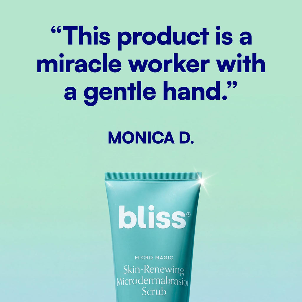 Bliss Micro Magic Skin-renewing Microdermabrasion Scrub | Smoothing Volcanic Pumice & Purifying Kaolin Clay | Refreshed Glow Straight-from-the-Spa - FENGGESTORE20