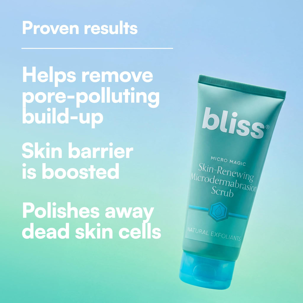 Bliss Micro Magic Skin-renewing Microdermabrasion Scrub | Smoothing Volcanic Pumice & Purifying Kaolin Clay | Refreshed Glow Straight-from-the-Spa - FENGGESTORE20