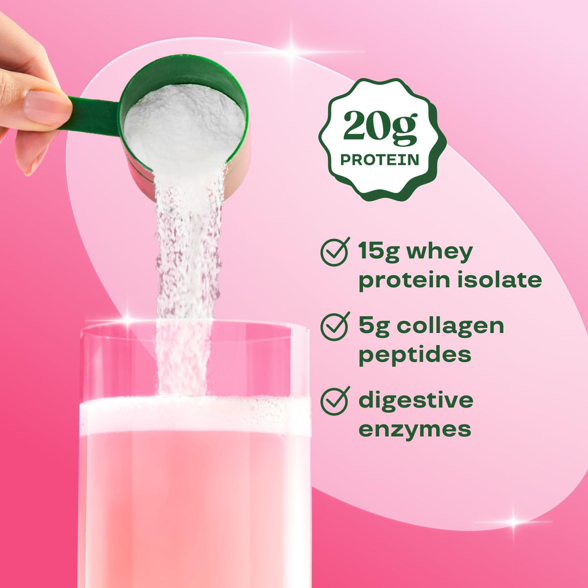 Bloom Clear Protein, Whey Protein Isolate with Collagen Peptides and Digestive Enzymes, 20g Protein, Sugar Free Post Workout Drink Mix, 90 Calories, - FENGGESTORE20