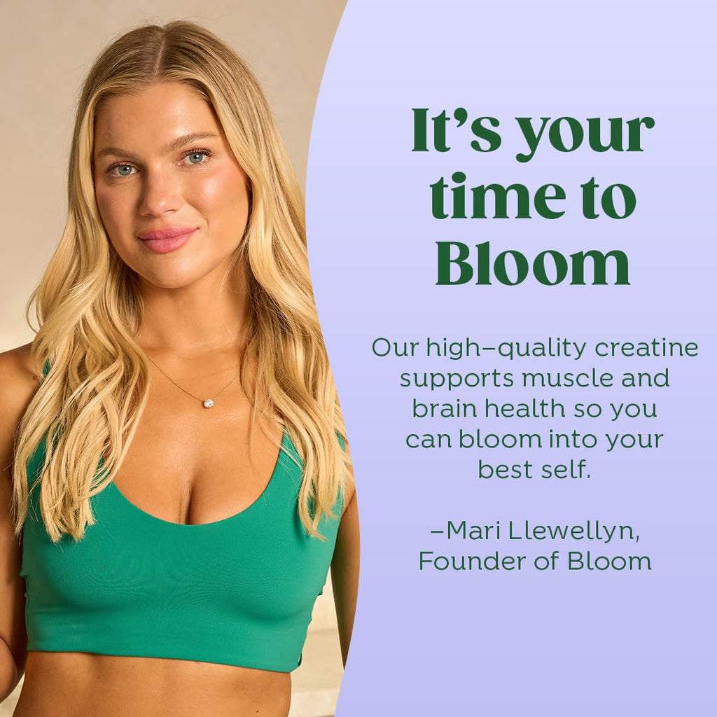 Bloom Nutrition Creatine Monohydrate Powder, 5g Micronized Creatine per Serving, Supports Muscle Recovery, Strength, Endurance, Pre or Post Workout, Gluten Free - FENGGESTORE20