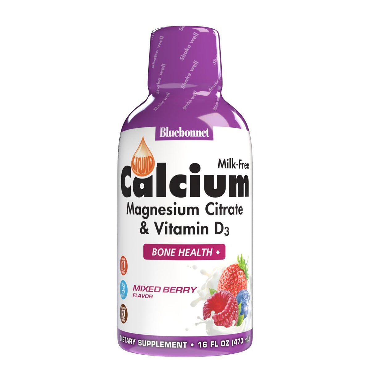 Bluebonnet Nutrition Liquid Calcium Citrate, Magnesium, Vitamin D3, Bone Health, Gluten Free, Soy Free, Milk Free, Kosher, 16 fl oz - FENGGESTORE20