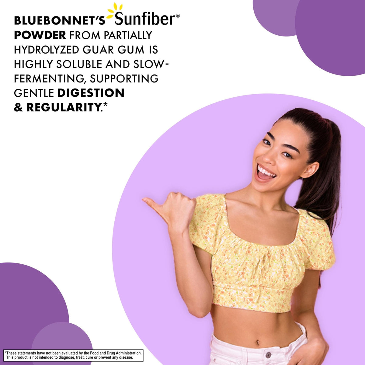 BlueBonnet Nutrition Sunfiber – 6 g of Plant Based Prebiotic Soluble Fiber – Supports Digestive Health* - Instant Dissolve – Non-GMO, Vegan, Kosher - FENGGESTORE20