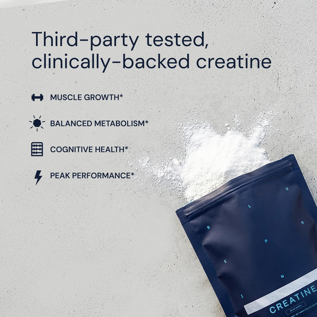 Blueprint Bryan Johnson Creatine Monohydrate Powder – Amino Acid Powder - Supplement Supports Muscle Growth, Recovery, Strength & Focus – Unflavored Creatine for Women & Men – 5g Dose – 100 Servings - FENGGESTORE20