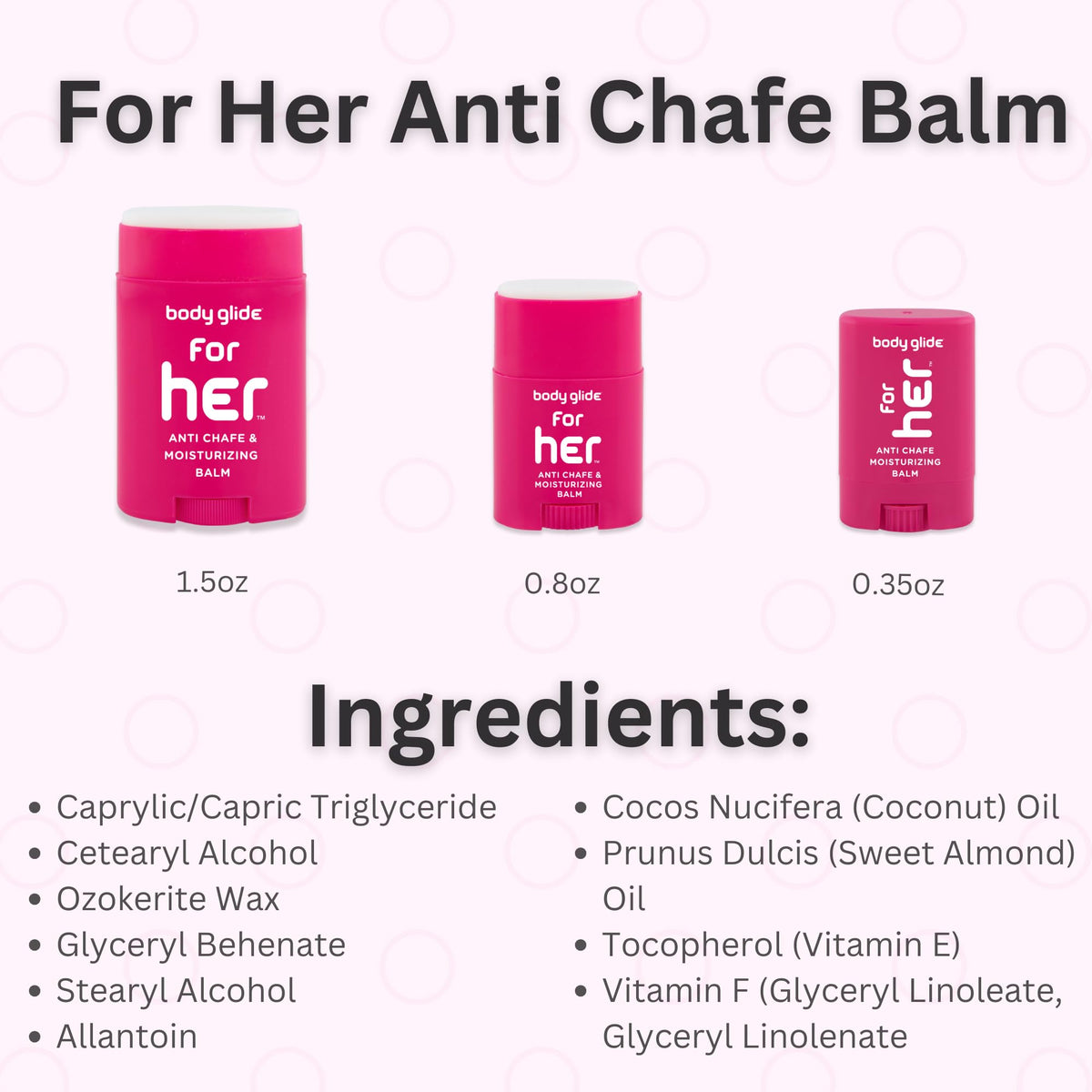 Body Glide For Her Anti Chafe Balm | Chafing stick with added emollients | Great for dry - FENGGESTORE20