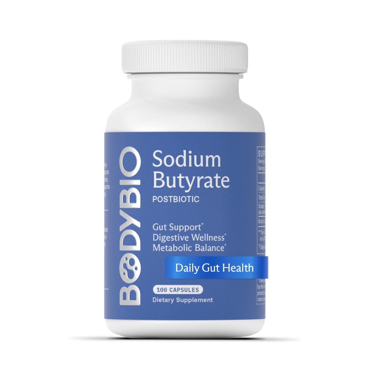 BodyBio Butyrate - Postbiotic for Gut Health, Digestive Support, Bloat, Gas & Constipation Relief, Leaky Gut Repair - Sodium - FENGGESTORE20