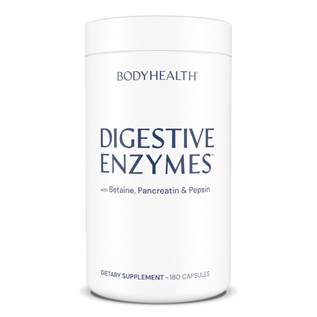 BodyHealth Digestive Enzymes Full Spectrum Digestive Support (180 caps), Betaine, Pepsin, Pancreatin BPP Loaded with Enzymes and Probiotics, Relief for Stomach Bloating, Heartburn, Gas, Constipation - FENGGESTORE20