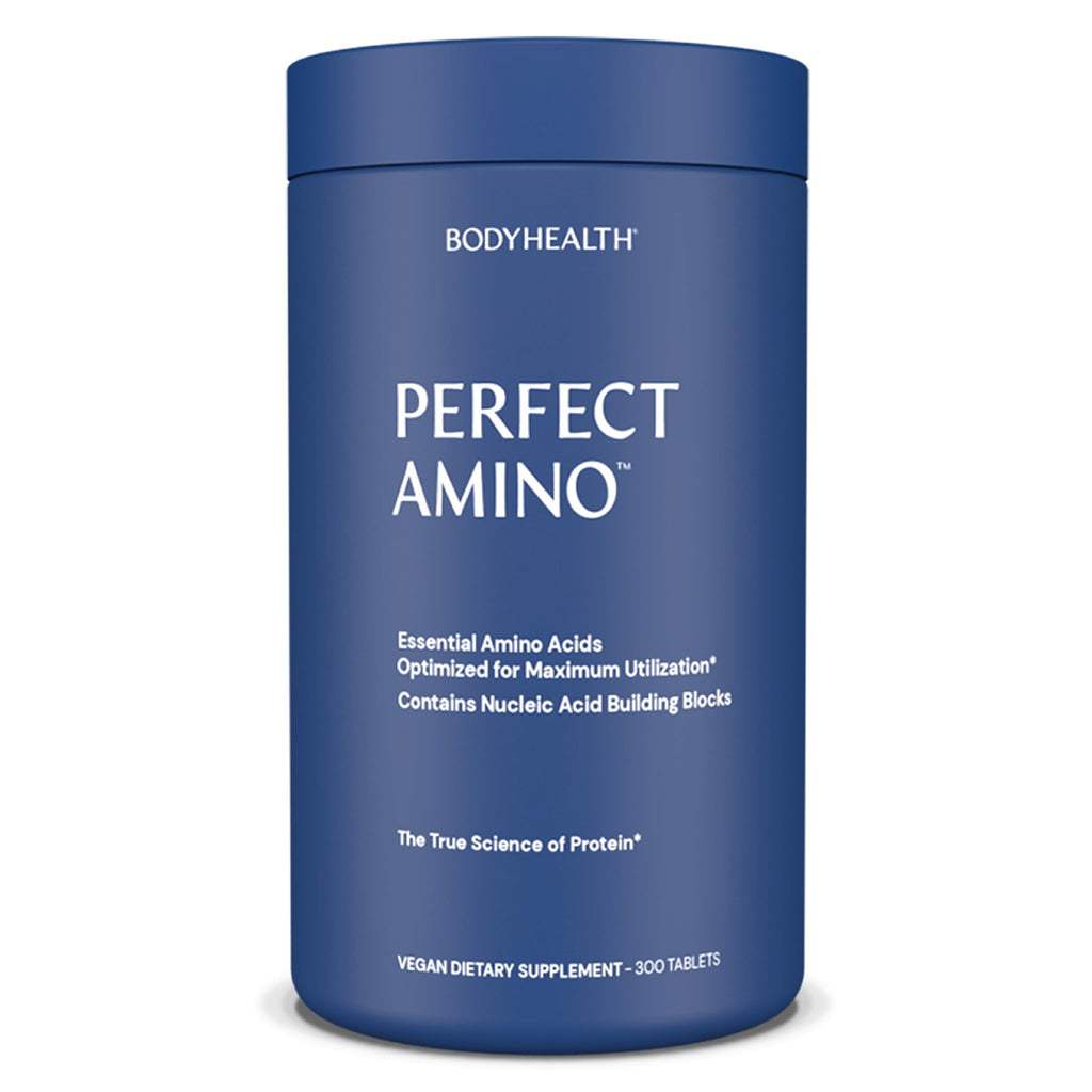 BodyHealth PerfectAmino (300 Tablets) Essential Amino Acid Supplement with EAA, Muscle Recovery, Boost Energy & Stamina, 99% Utilization - FENGGESTORE20