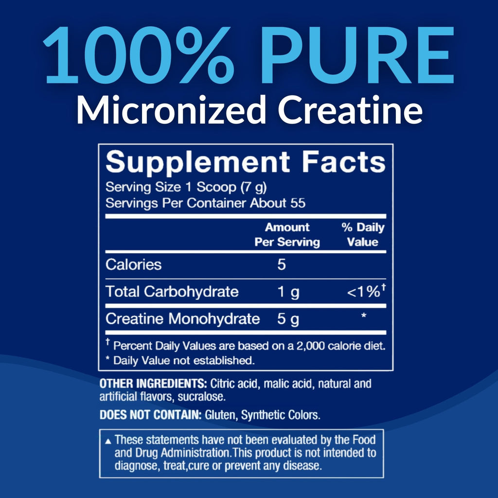 BodyTech 100% Pure Creatine Monohydrate Powder - Micronized for Maximum Absorption - Supports Muscle Strength & Power Output - FENGGESTORE20
