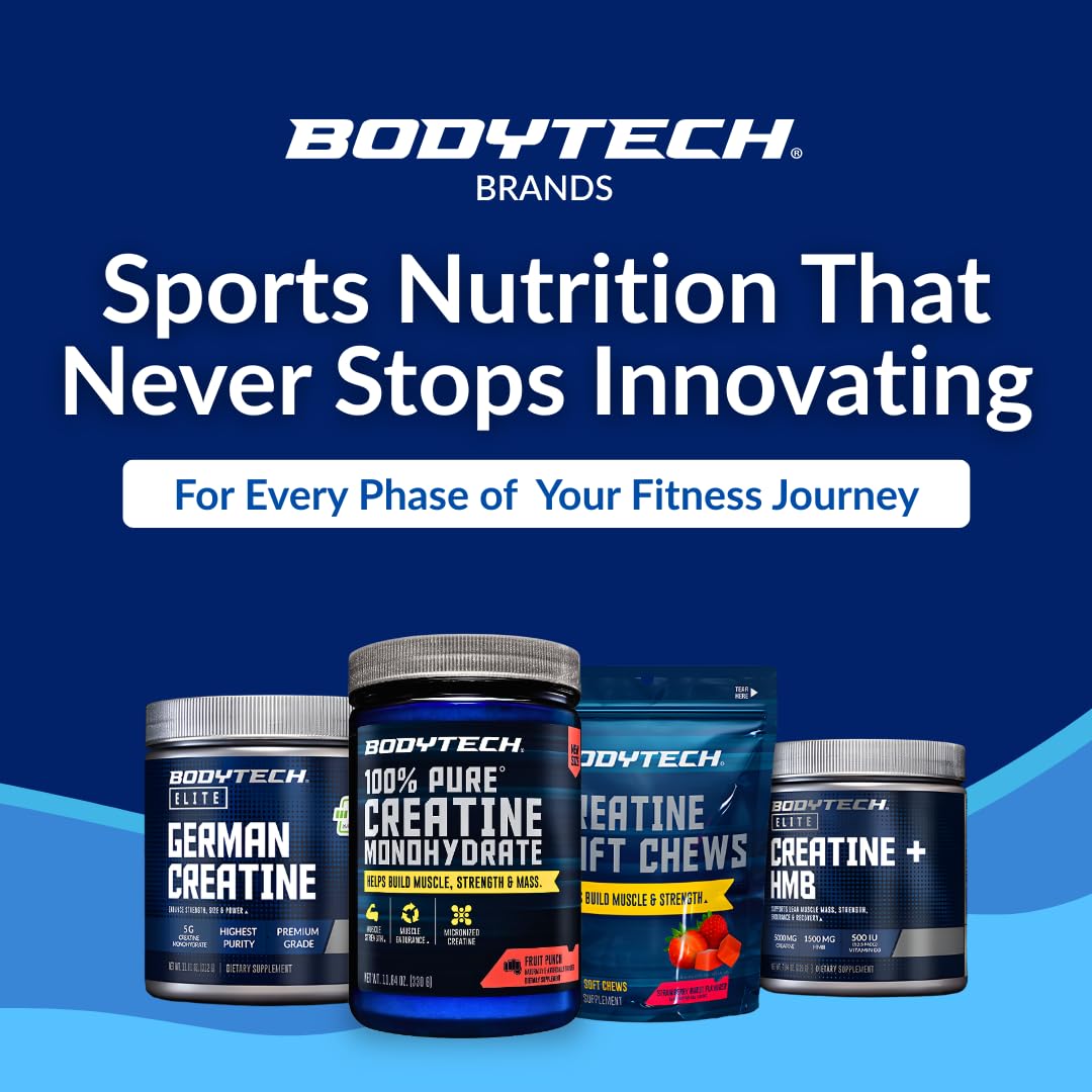 BodyTech Creatine Monohydrate Powder a Micronized a Fruit Punch (11.64 Oz./55 Servings) - FENGGESTORE20