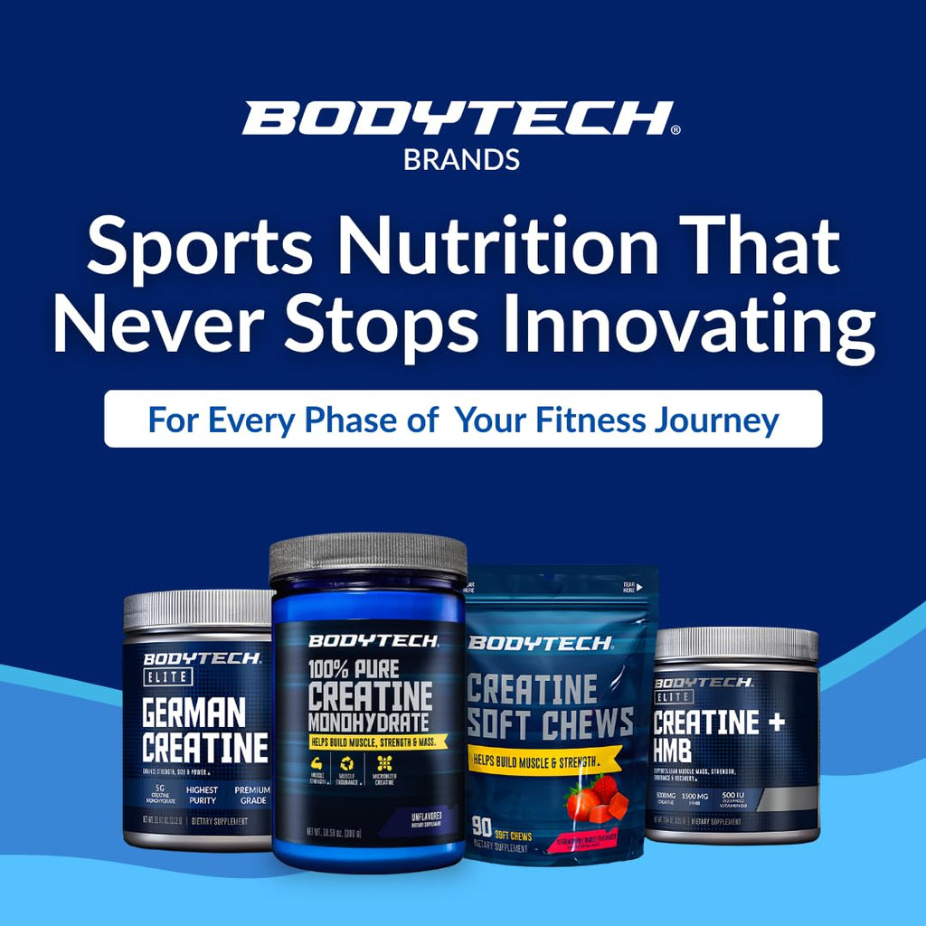 BodyTech Creatine Monohydrate Powder, Unflavored Micronized Creatine Formula for Men and Women, 5g per Serving, Pre Workout & Post Workout Supplement - FENGGESTORE20