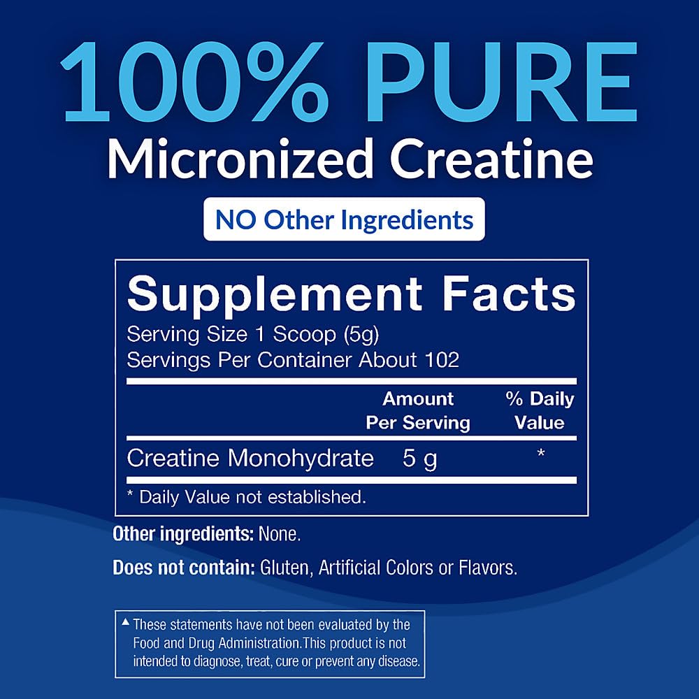 BodyTech Creatine Monohydrate Powder, Unflavored Micronized Creatine Formula for Men and Women, 5g per Serving, Pre Workout & Post Workout Supplement - FENGGESTORE20