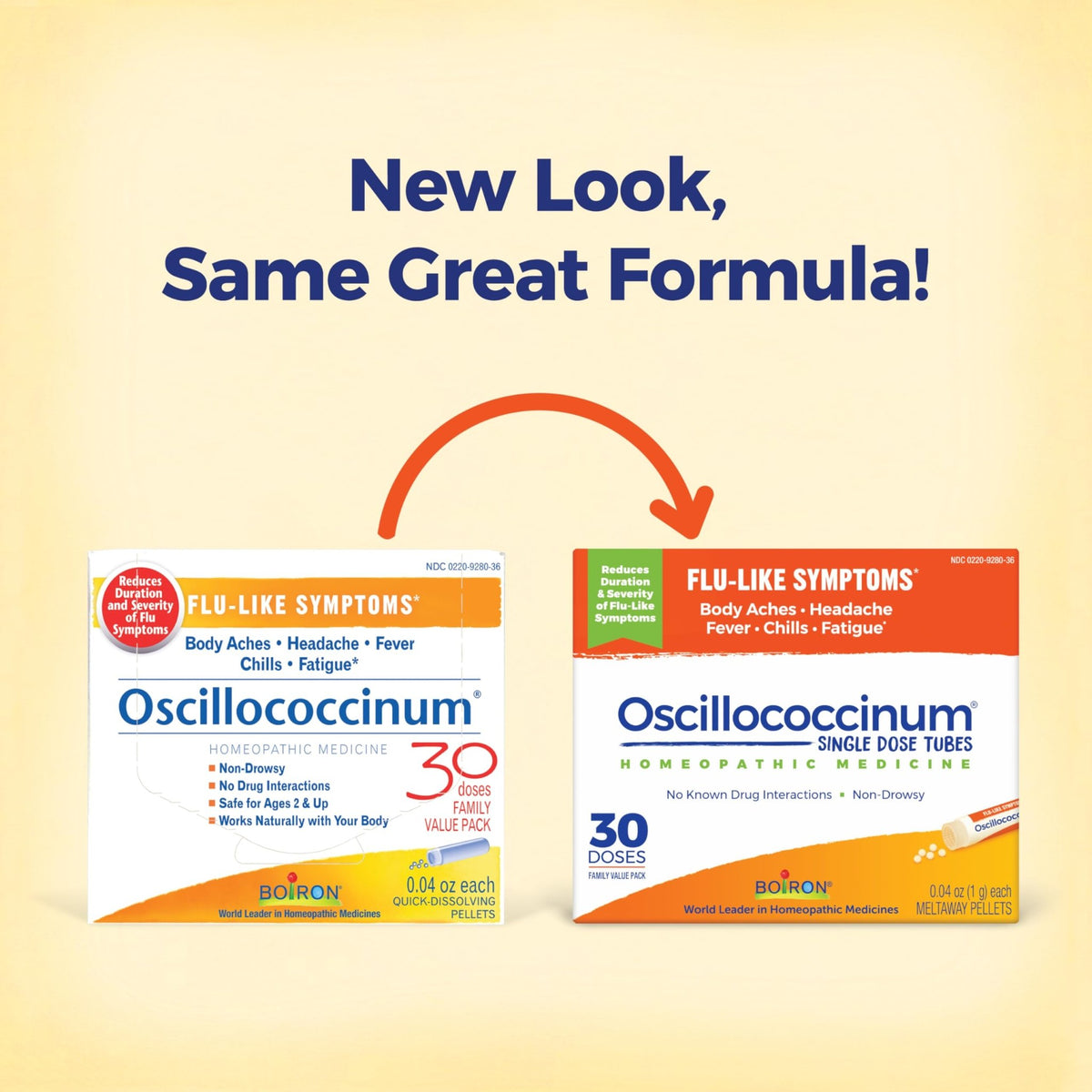 Boiron Oscillococcinum for Relief from Flu-Like Symptoms of Body Aches, Headache, Fever, Chills, and Fatigue - 30 Doses - FENGGESTORE20