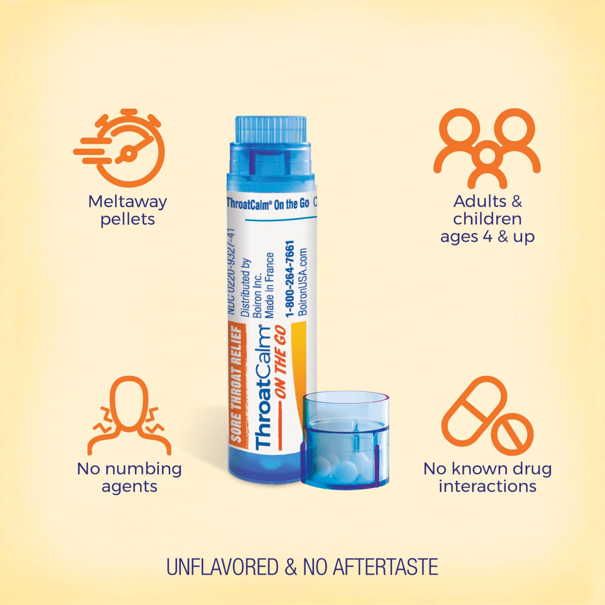 Boiron ThroatCalm On The Go Travel Essential for Relief of Sore Throat, or Scratchy, Red or Dry Throat, and Hoarseness - 2 Count (160 Pellets) - FENGGESTORE20