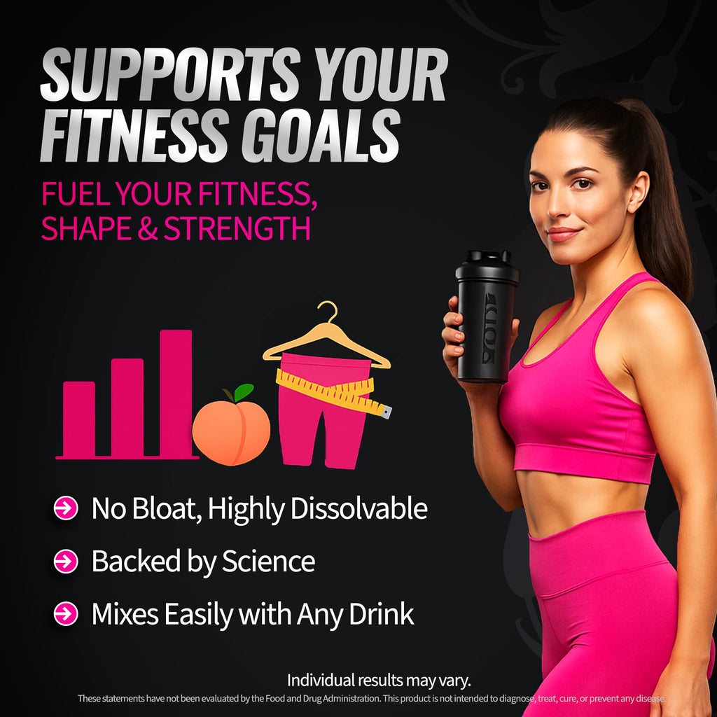 Bold Buns Creatine for Women – Booty Builder Supplement with Collagen & BCAA – Supports Muscle Development, Post-Workout Recovery, Skin Elasticity - FENGGESTORE20