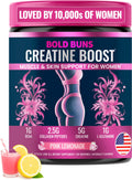Bold Buns Creatine for Women – Supplement with Collagen & BCAA – Supports Muscle Development, Post-Workout Recovery, Skin Elasticity, - FENGGESTORE20