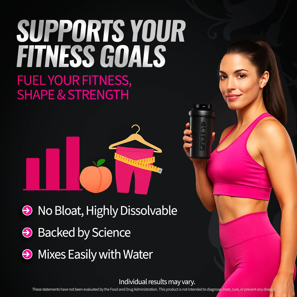 Bold Buns Creatine for Women – Supplement with Collagen & BCAA – Supports Muscle Development, Post-Workout Recovery, Skin Elasticity, - FENGGESTORE20
