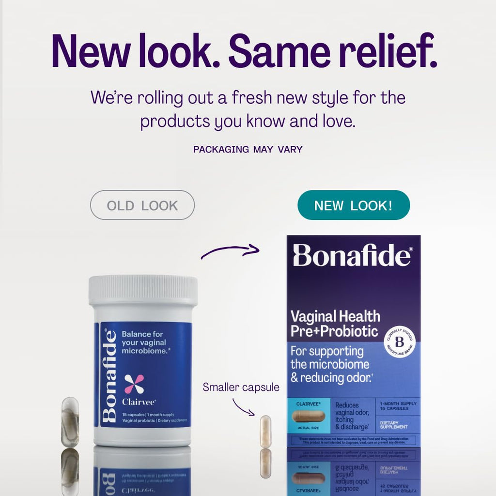 Bonafide Clairvee Vaginal Probiotic for Relief from Odor, Itching, & Discharge. — 1-Month Supply (15 Capsules) - FENGGESTORE20