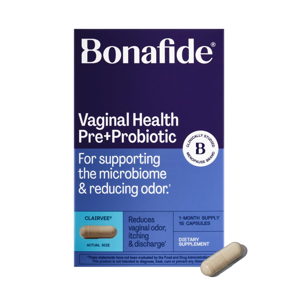 Bonafide Clairvee Vaginal Probiotic for Relief from Odor, Itching, & Discharge. — 1-Month Supply (15 Capsules) - FENGGESTORE20