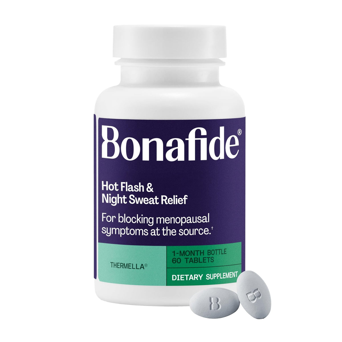Bonafide Hot Flash and Night Sweats Relief (Thermella). — 1-Month Supply (60 Tablets) - FENGGESTORE20