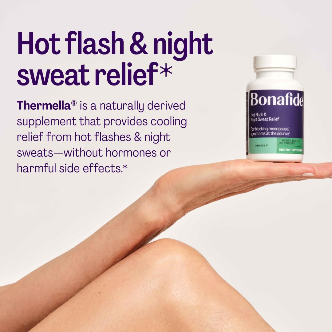 Bonafide Hot Flash and Night Sweats Relief (Thermella). — 1-Month Supply (60 Tablets) - FENGGESTORE20