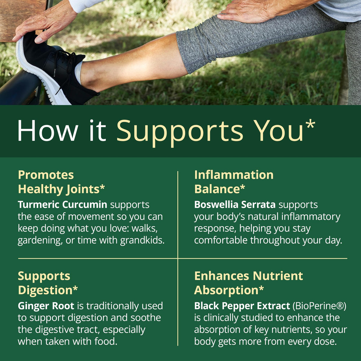 Boswellia Serrata Turmeric Supplement for Joint Support & Inflammation Balance – Turmeric Boswellia Supplement with Ginger & Black Pepper Extract - FENGGESTORE20