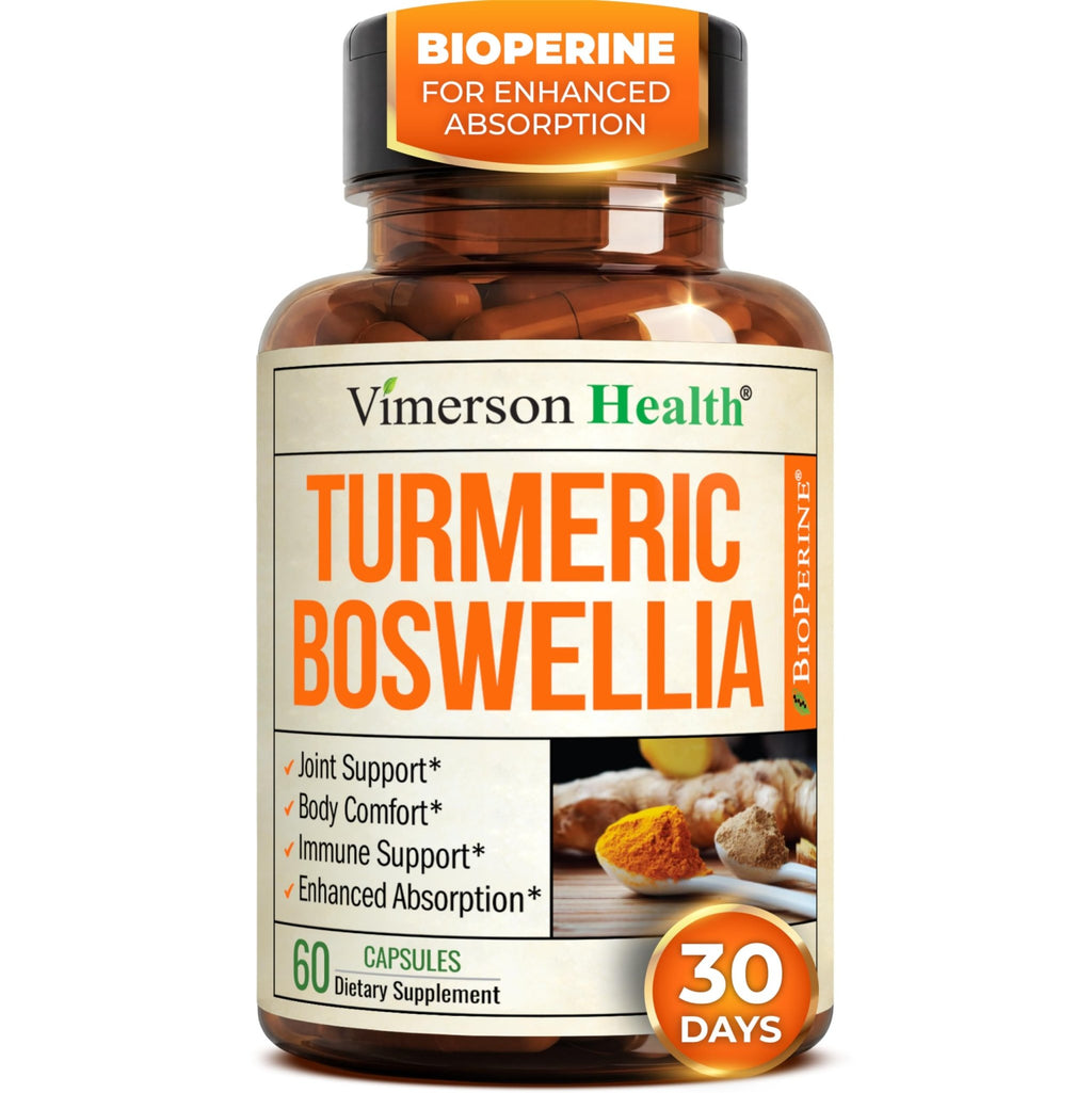 Boswellia Serrata Turmeric Supplement for Joint Support & Inflammation Balance – Turmeric Boswellia Supplement with Ginger & Black Pepper Extract - FENGGESTORE20