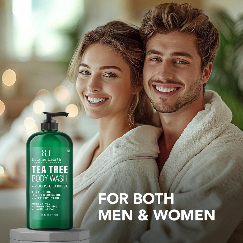 Botanic Hearth Tea Tree Body Wash -16 fl oz- All-Natural Antifungal & Odor-Control Shower - FENGGESTORE20
