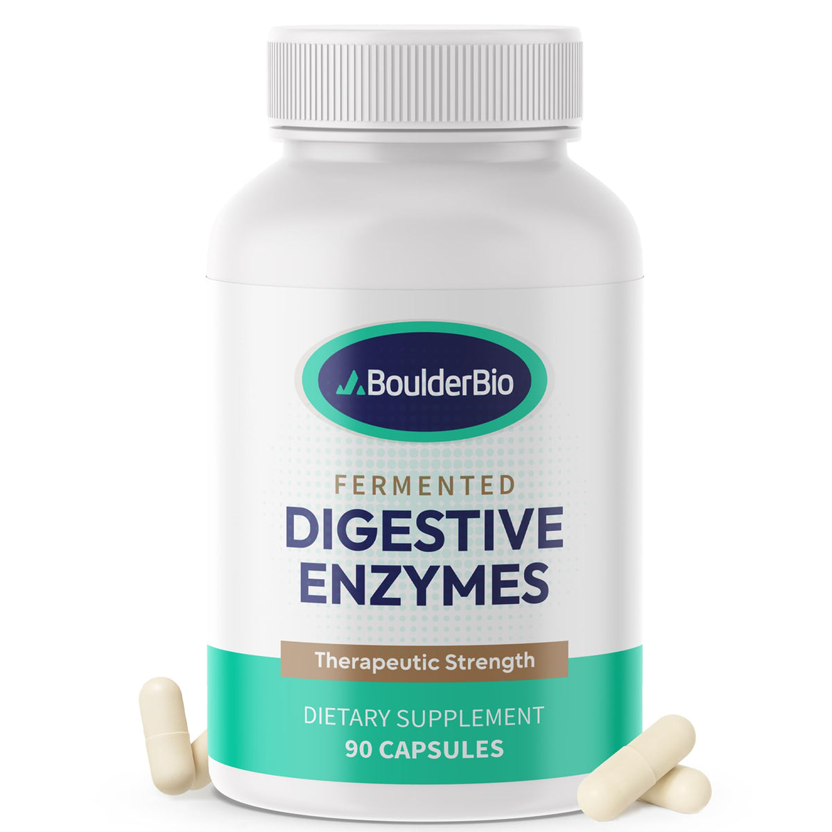 Boulder Bio Digestive Enzymes | 40,000 USP Lipase - Prescription Strength Pancreatic Enzyme Replacement Formula for Fat Digestion, Gut Health & Nutrient Absorption - FENGGESTORE20
