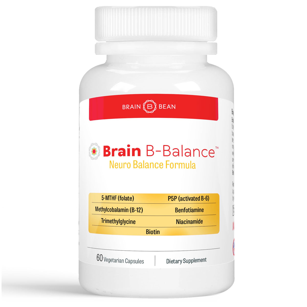 Brain B Balance: Methylated Multivitamin - Methylated B Complex Neurobalance Formula - Methylfolate Supports Mood - FENGGESTORE20