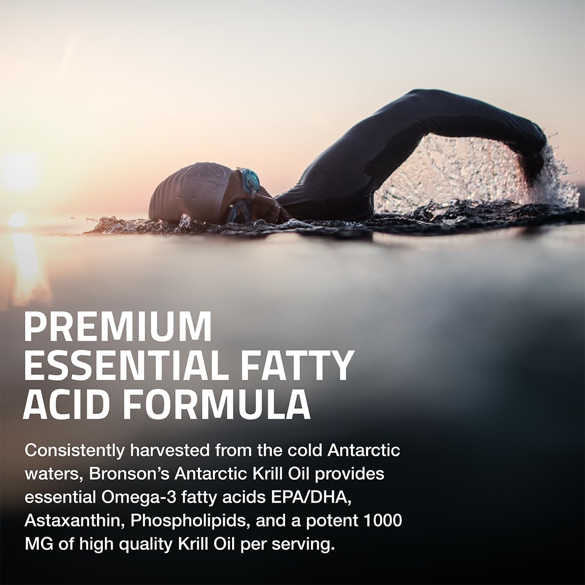 Bronson Antarctic Krill Oil 1000 mg with Omega-3s EPA, DHA, Astaxanthin and Phospholipids 120 Softgels - FENGGESTORE20