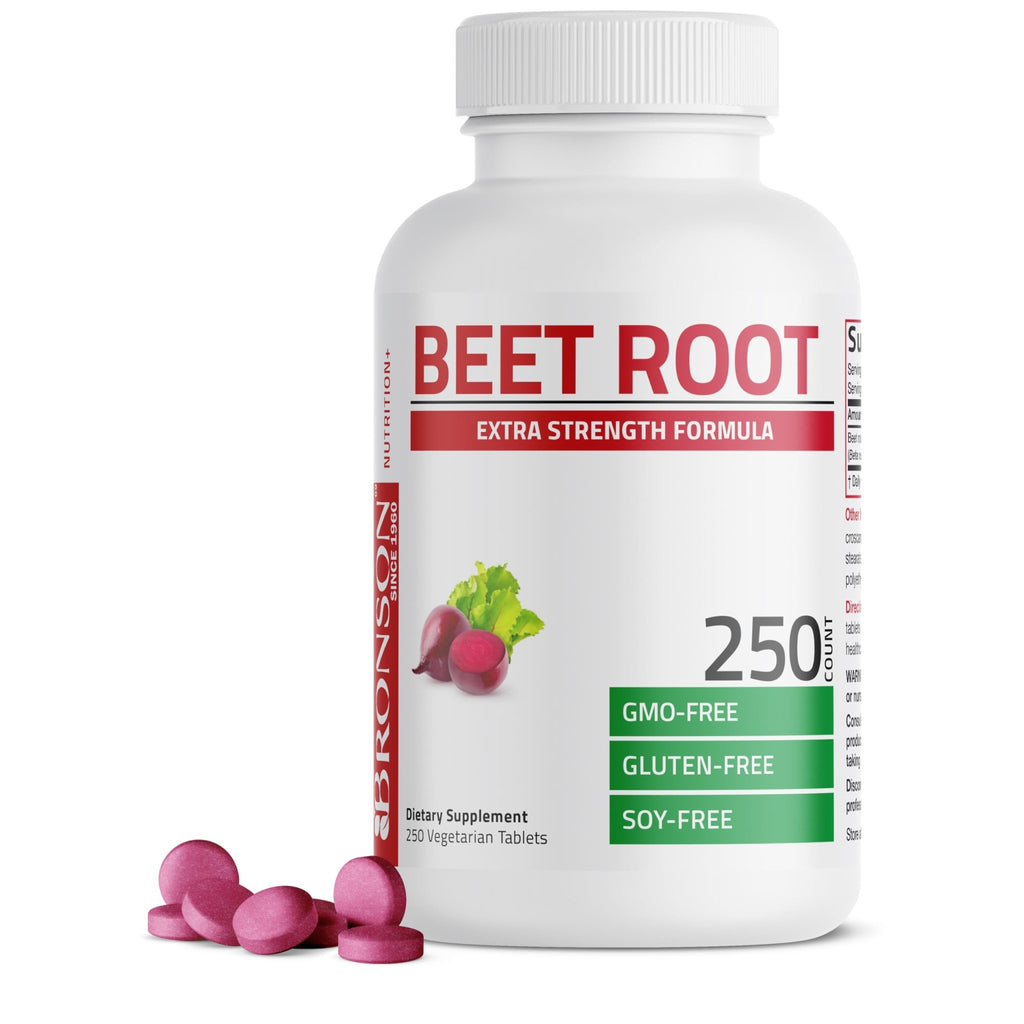 Bronson Beet Root Extra Strength, Non-GMO, 250 Vegetarian Tablets - FENGGESTORE20