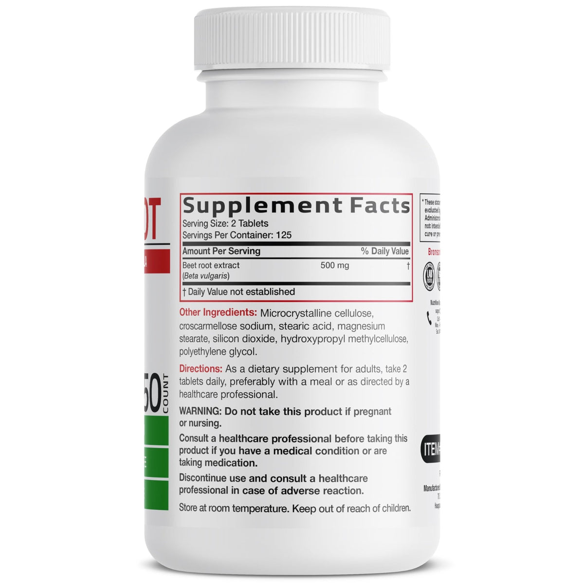Bronson Beet Root Extra Strength, Non-GMO, 250 Vegetarian Tablets - FENGGESTORE20