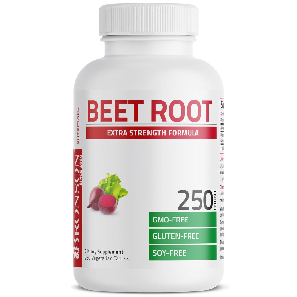 Bronson Beet Root Extra Strength, Non-GMO, 250 Vegetarian Tablets - FENGGESTORE20